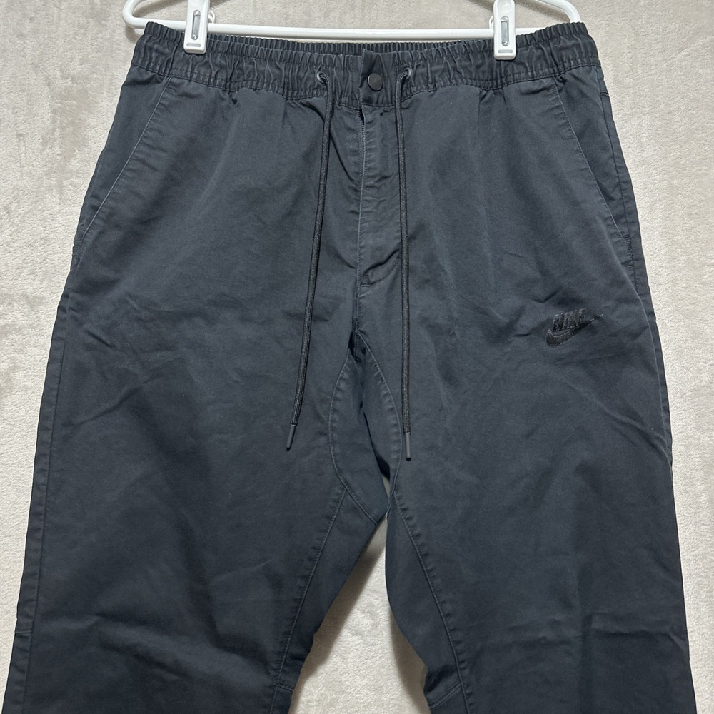 Nike Men's Pants Size‎ Large Black Drawstring Joggers Tapered - Picture 4 of 10